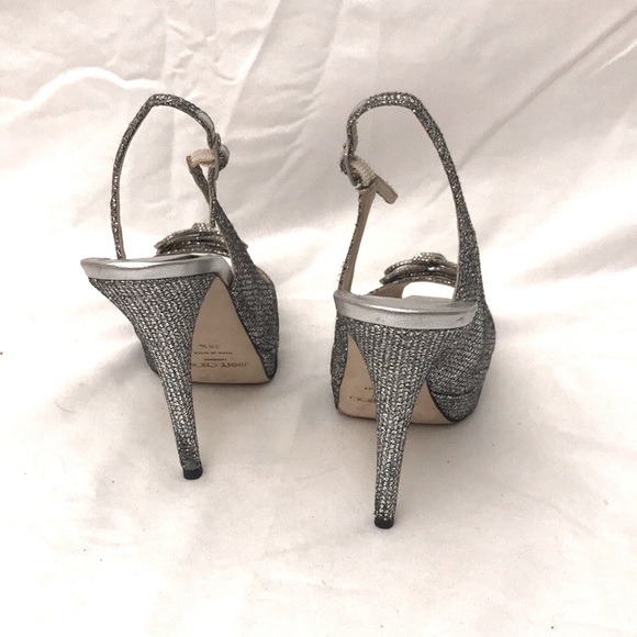 Jimmy Choo 38 1/2 EU Glitter/Silver - Picture 9 of 15